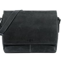 SID & VAIN Messenger Bag Leder SPENCER grau Businesstasche