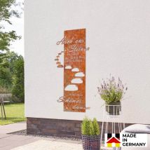 Home Deluxe Cartello da giardino color ruggine STEINIGER WEG - Made in Germany
