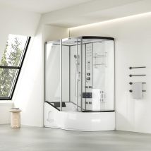 Home Deluxe Douchecabine met ligbad ALLIN 2IN1 - 170 x 90 Wit Rechts