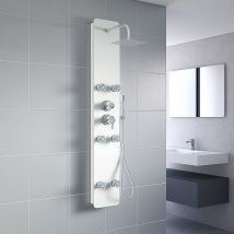 Home Deluxe Pannello doccia con doccia a pioggia DIVE - Bianco