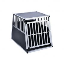 Home Deluxe Caja de transporte para perros de aluminio SKITO L - 90 x 65 cm