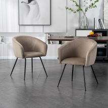 Home Deluxe Muestra de tela silla de comedor ARIA - terciopelo beige