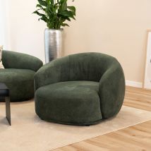 Home Deluxe Sillón CASARA tejido verde oscuro - 99 x 104 x 72 cm