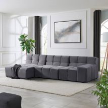 Home Deluxe Sofá modular ORLENA - antracita 306 x 98 cm