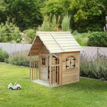 Home Deluxe Casita de juegos de madera KIMI - natural