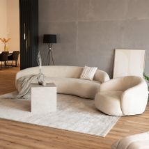 Home Deluxe Loungeset CASARA - geweven stof beige