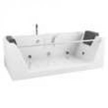 TroniTechnik Whirlpool Badewanne KOS 2 179cm x 85cm mit Heizung, Hydromassage, Bachlauf und Farblichtherapie