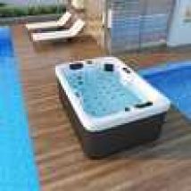 TroniTechnik Outdoor Whirlpool LEVANZO inkl. Heizung, Hydromassage, Farblicht