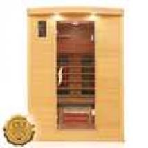 Dewello Infrarotkabine Infrarotsauna PIERSON PRO 135cm x 105cm Hemlock-Zeder inkl. DUO Strahler, Vollspektrumstrahler, Bodenstrahler