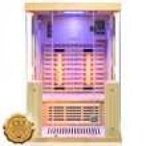 Dewello Infrarotkabine Infrarotsauna KINGSTON 130cm x 105cm inkl. Vollspektrumstrahler, Bodenstrahler