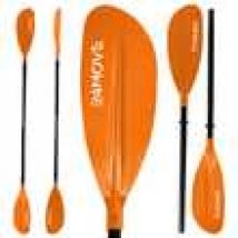 24MOVE® Paddel LAGO Doppelpaddel Stechpaddel für SUP Stand Up Board, Kajak, leicht aus Aluminium 220 cm, koralle