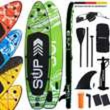 24MOVE® Standup Paddle SUP Board Set Grün 305, inkl. umfangreichem Zubehör, Paddel und Doppelhubpumpe