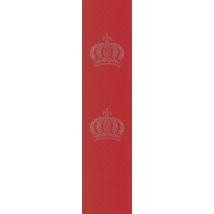 Harald Glööckler Designer Barock Vliestapete 52711 - Kronen - Rot mit StraÃsteinen