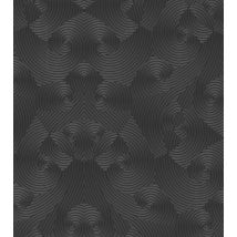 Harald Glööckler Designer Barock Vliestapete 54466 - Schwarz / Anthrazit / Metallic