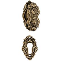 Casa Padrino Barock TÃ¼rknauf Set Messing Patiniert 4,2 x H. 9 cm - Drehbare TÃ¼rgriffe im Barockstil