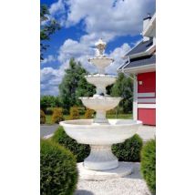 Casa Padrino Barock Springbrunnen Ã 160 x H. 250 cm - Verschiedene Farben - 4-Stufiger Gartenbrunnen im Barockstil