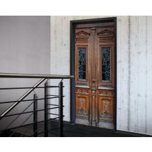 Tür 2.0 XXL Wallpaper für Türen 20009 Berlin - selbstklebend- Blickfang für Ihr zu Hause - Tür Aufkleber Tapete Fototapete FotoTür 2.0 XXL Vintage Antik Stil Retro Wallpaper Fototapete