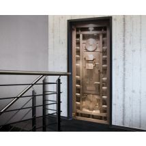 Tür 2.0 XXL Wallpaper für Türen 20013 Safe - selbstklebend- Blickfang für Ihr zu Hause - Tür Aufkleber Tapete Fototapete FotoTür 2.0 XXL Vintage Antik Stil Retro Wallpaper Fototapete