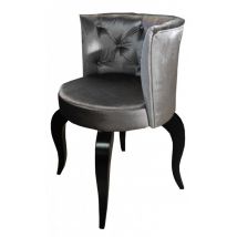 Casa Padrino Barock Salon Stuhl Grey  - Designer Sessel - Luxus QualitÃ¤t GH