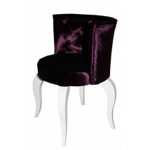 Casa Padrino Barock Salon Stuhl Lila / WeiÃ  - Designer Sessel - Luxus QualitÃ¤t GH