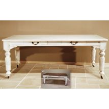 Casa Padrino Vintage Pinien Esstisch Antik Stil WeiÃ Rustikal Massiv mit Schubladen - Landhaus Stil Tisch Pinienholz