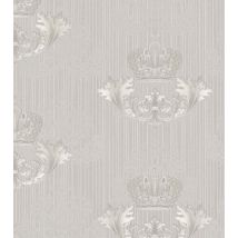 Harald Glööckler Imperial Barock Tapete 54858 - Beige mit Kronenmotiv