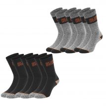 Black+Decker Herren Damen Unisex Sport Socken Essential Crew Baumwolle Black Grey Melange - 6er 9er 12er Pack