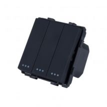 Interruptor Triple Modern Negro