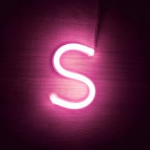 Letras Neón LED Rosa S Rosa