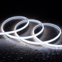 Fita LED Regulável 220V COB Auto-retificada 320 LED/m 720 lm/m Largura 12 mm 50 metros IP65 Corte 50 cm à medida Várias opções