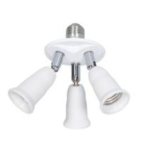 Adaptador para Bombilla 1 E27 a 3 E27 Blanco