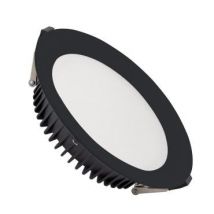 Downlight LED 30W SAMSUNG New Aero Slim 130 lm/W Microprismático (UGR17) LIFUD Negro Corte Ø 200 mm Instalación: