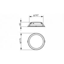 Downlight LED 12W CCT PHILIPS Ledinaire Slim Corte Ø 150 mm DN065B G4 Instalación: