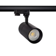 Foco Carril LED Trifásico 20W Regulable New Mallet Negro No Flicker UGR15 3000K - 3500K