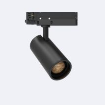 Foco Carril LED Trifásico 20W Fasano Anti-reflexo No Flicker Regulável Preto 4000K