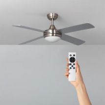 Ventilador de Techo Silencioso Navy Niquel 132cm Motor DC Plata
