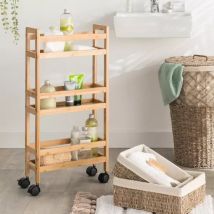 Desserte 3 niveaux bambou (H74,5 cm) Pia Naturel