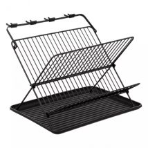Egouttoir pliant 2 niveaux (42 x 37 cm) Métal Noir
