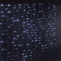 Rideau lumineux à piles H1,50 m L1 m 150 LED Blanc froid