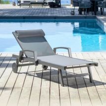 Transat en aluminium Pirae Gris anthracite