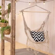 Chaise Hamac à suspendre Macramé Beige crème