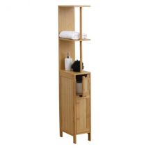 Meuble étroit colonne (30 x H130 cm) Mahé bambou - meuble de salle de bain