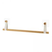 Zelfklevende handdoekhouder 1 bar (50 cm) Easy Chic Wit