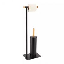 Brosse et dérouleur papier toilette Bambou Noir