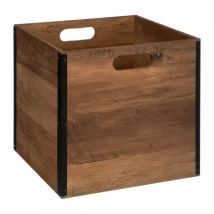 Boite de rangement (31 x 31 x 31 cm) Mano Bois foncé