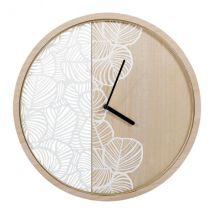Reloj de pared de madera Calathea Blanco