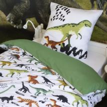 Housse de couette et une taie enfant coton (140 x 200 cm) Cretace Verte