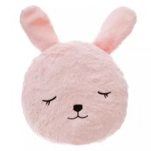 Kunstfell-Kissen Hase Rosa