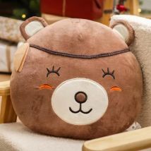 Kissen Tête d'Ours Braun