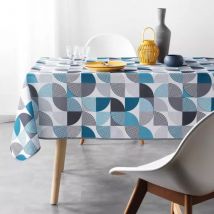 Nappe rectangulaire anti tache (150 x 240 cm) Rythmo Bleue